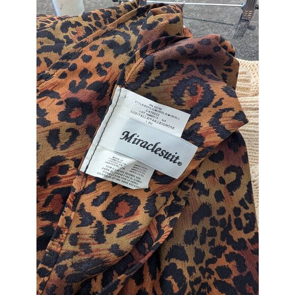 Miraclesuit Wrap Skirt Cover Up leopard print women's one size tie - Picture 4 of 5